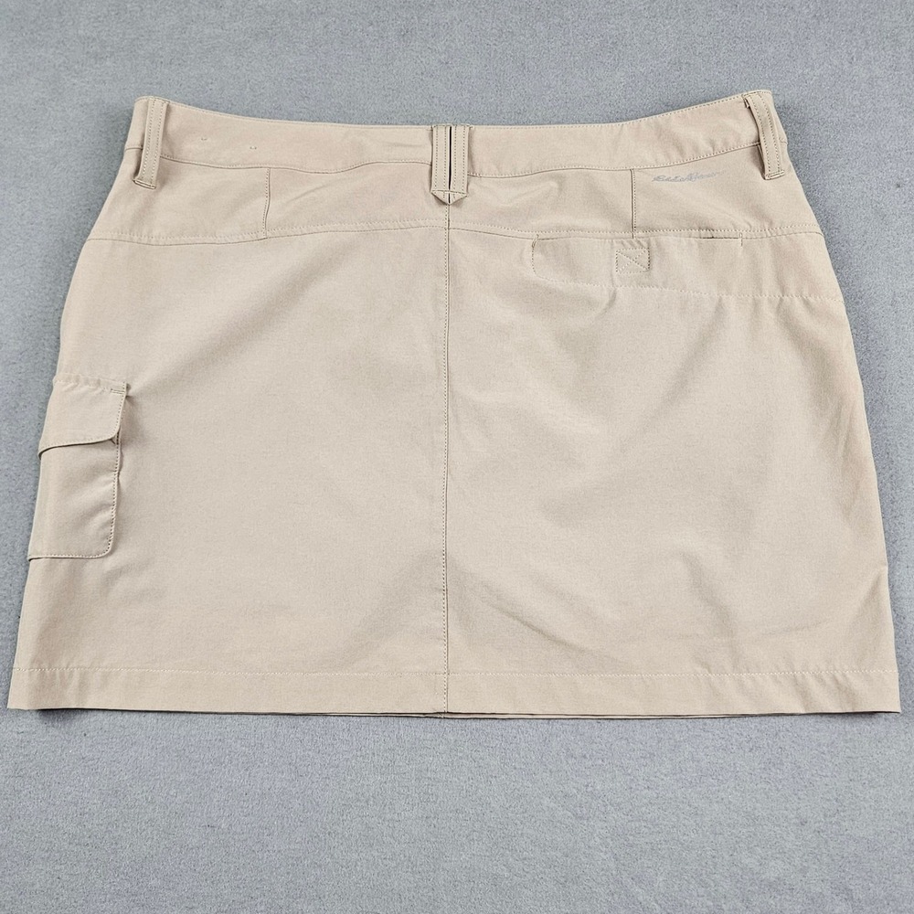 Eddie Bauer Womens Beige Cargo Hiking 
Skort Size 14 Stretch Active Outdoor 5910 - Picture 2 of 11